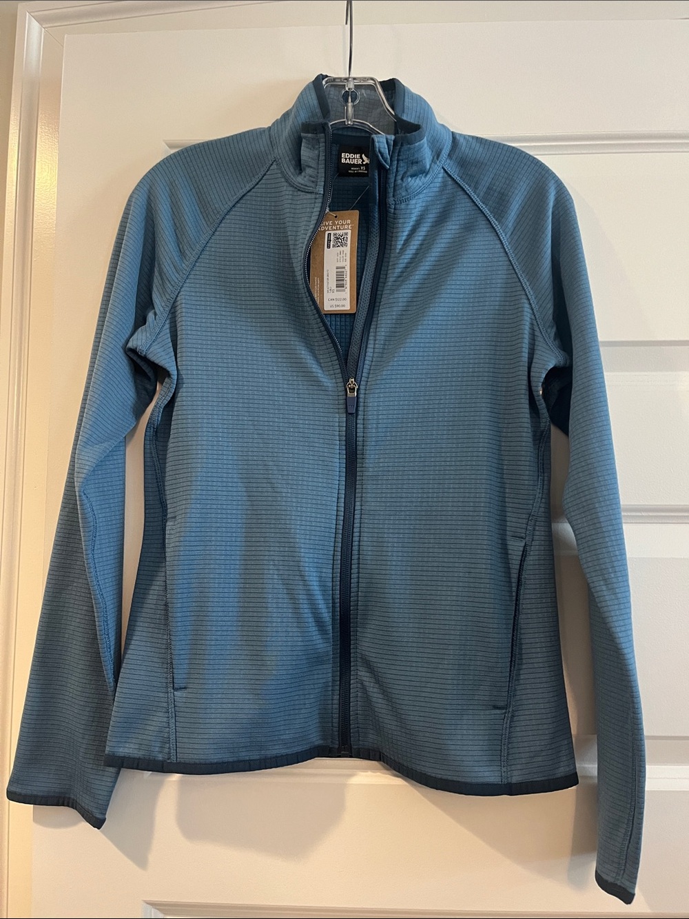 Eddie Bauer activator grid full zip jacket teal blue NEW NWT XS